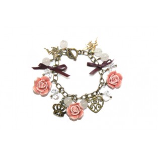 Antique-Style Gold Plated Rose Garden Bracelet